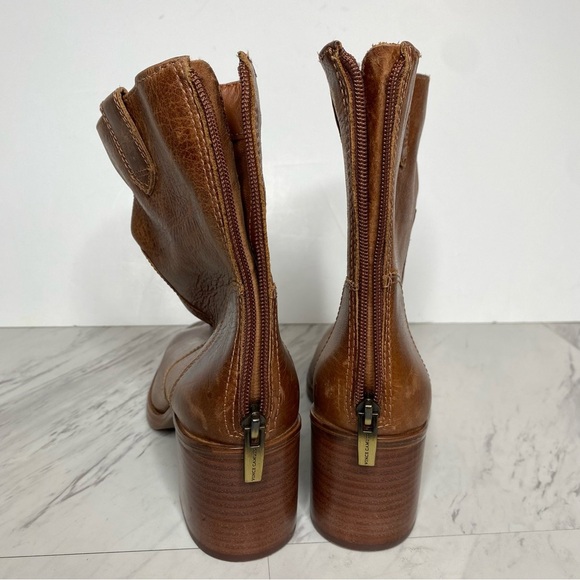 Vince Camuto Zeldina Brown Stacked Heel Boot 8M - Picture 5 of 15